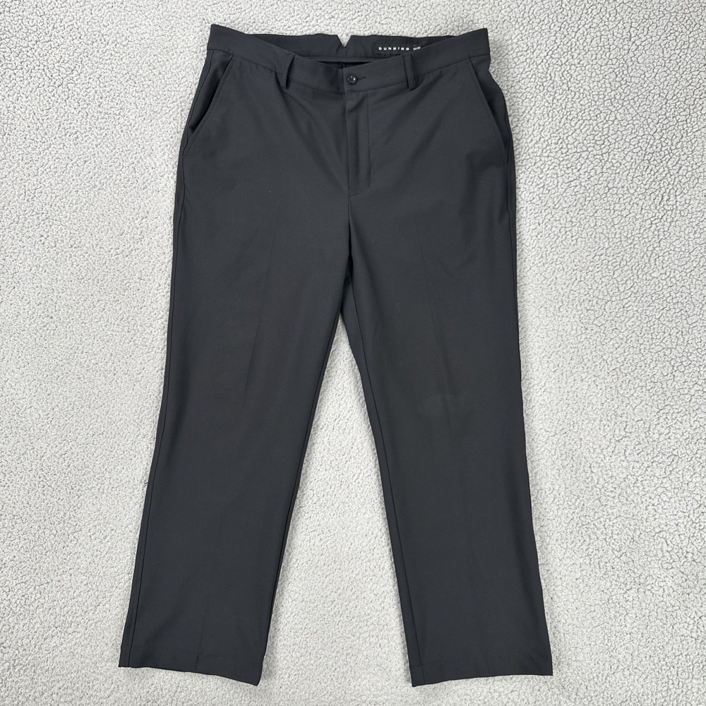 Dunning Everbest Golf Pants Men 34x26* Hemmed Black Performance Stretch Straight